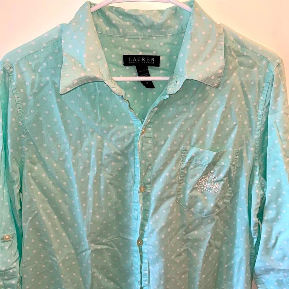 Ralph Lauren Teal Tunic Blouse
